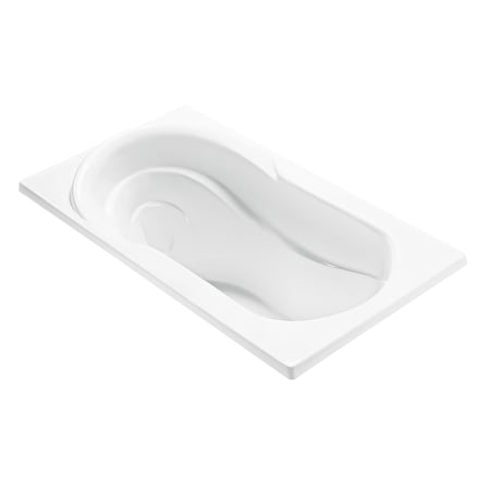 MTI Baths Reflection 4 60" Drop-In Acrylic Whirlpool Tub with Reversible Drain and Overflow White