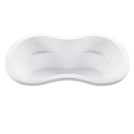 MTI Baths Eternity 72" Drop In DoloMatte Whirlpool Tub with Center Drain Matte White