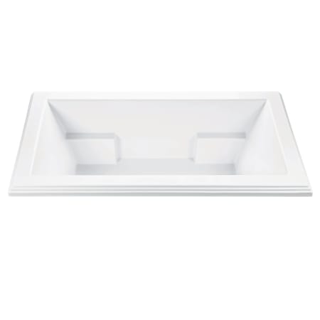 MTI Baths Madelyn 1 72" Drop In DoloMatte Whirlpool Tub with Center Drain Matte White