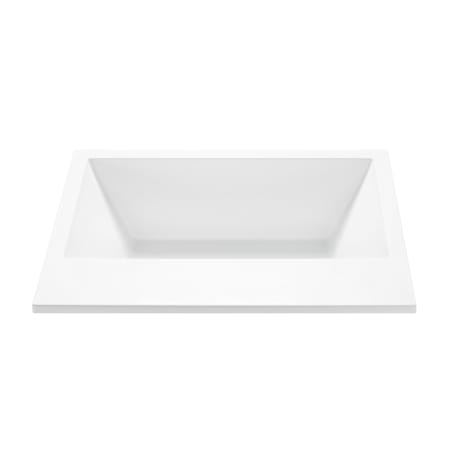 MTI Baths Metro 2 61" Drop-In Acrylic Whirlpool Tub with Center Drain and Overflow White