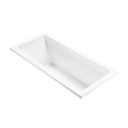 MTI Baths Andrea 1 Designer 72" Undermount Acrylic Whirlpool Tub with Reversible Drain Placement and Overflow White