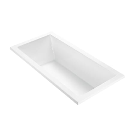 MTI Baths Andrea 3 Designer 72" Undermount Acrylic Whirlpool Tub with Reversible Drain Placement and Overflow White
