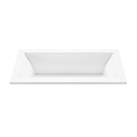 MTI Baths Andrea 8 Designer 72" Drop In Acrylic Whirlpool Tub with Center Drain Placement and Overflow White