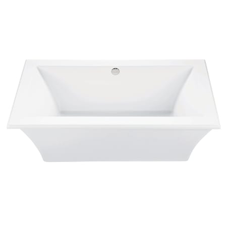 MTI Baths Madelyn 3 66" Free Standing DoloMatte Soaking Tub without Base, with Center Drain, Drain Assembly, and Overflow White