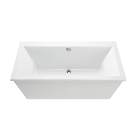 MTI Baths Kahlo 4 66" Freestanding Acrylic Soaking Tub with Center Drain and Overflow White