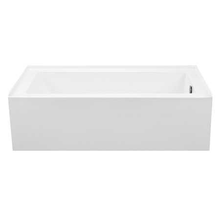 MTI Baths Cameron 4 Designer 60" Alcove Acrylic Soaking Tub with Right Drain Placement and Overflow White