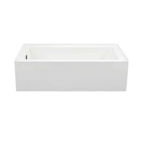 MTI Baths Cameron 4 60" Three Wall Alcove Integral Skirted DoloMatte Soaking Tub with Left Drain Placement Matte White