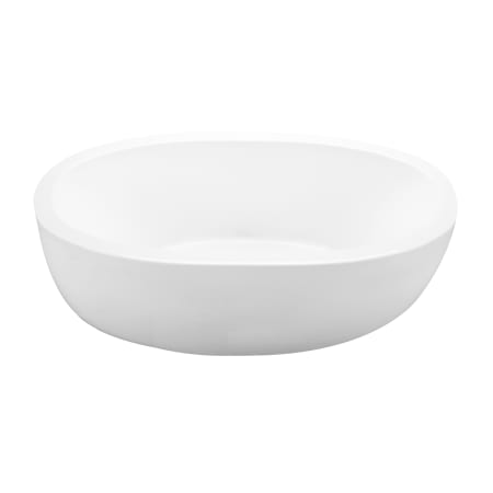 MTI Baths Olivia 2 73" Freestanding Acrylic Soaking Tub with Center Drain and Overflow White