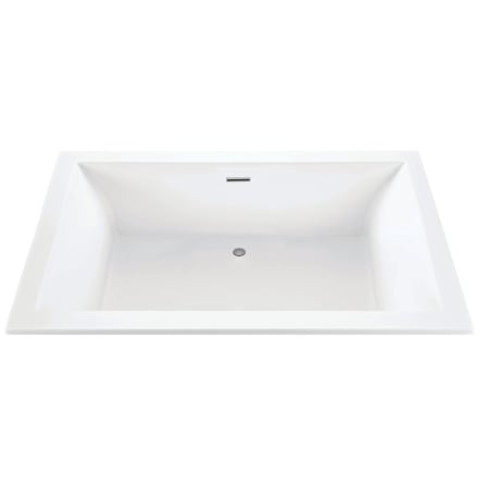 MTI Baths Andrea 22 Sculpted 66" Free Standing DoloMatte 2 Side Soaking Tub with Center Drain Matte White