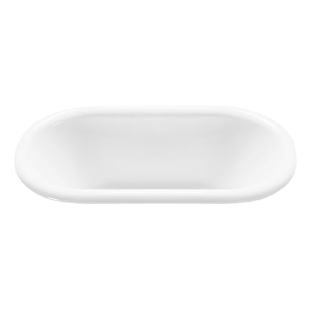MTI Baths Laney 1 Designer 65" Drop In Acrylic Soaking Tub with Center Drain Placement and Overflow White