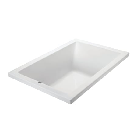 MTI Baths Andrea 25 Sculpted 54" Free Standing DoloMatte 4 Side Soaking Tub with Drain Assembly, and Overflow Matte White