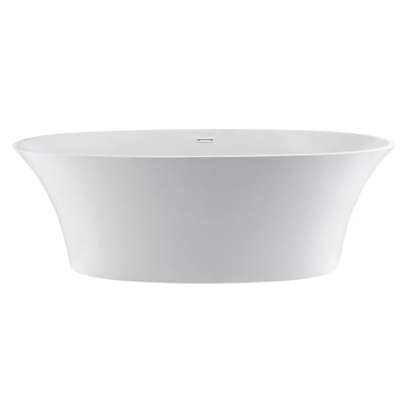 MTI Baths Cosmopolitan 64" Free Standing Stone Composite Soaking Tub with Center Drain White / Gloss