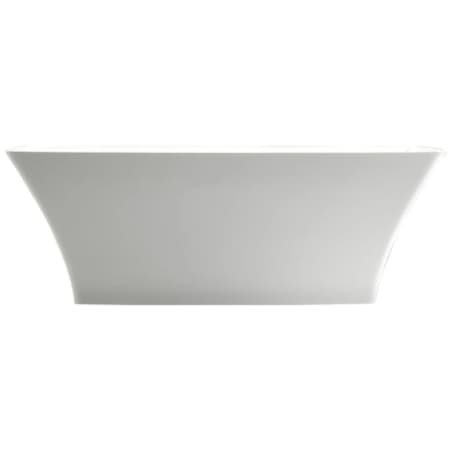 MTI Baths Acquabella 65-1/2" Free Standing Stone Composite Soaking Tub with Center Drain and Overflow Gloss White