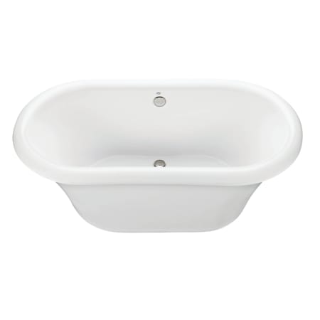 MTI Baths Melinda 4 66" Free Standing DoloMatte Soaking Tub without Pedestal, with Center Drain, Drain Assembly, and Overflow White