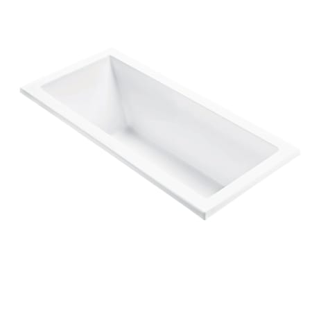 MTI Baths Andrea 1 Sculpted 72" Free Standing DoloMatte 1 Side Soaking Tub with Drain Assembly, and Overflow Matte White
