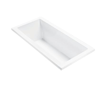 MTI Baths Andrea 4 66" Drop In DoloMatte Soaking Tub with Center Drain, and Overflow Matte White