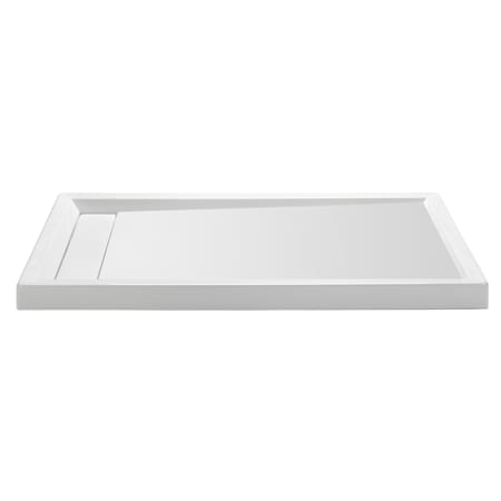 MTI Baths Designer 59-5/8" x 32-1/4" Rectangular Shower Base with Triple Threshold, and Left Drain White