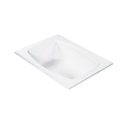 MTI Baths Shelby 72" Drop In Stream DoloMatte Air Tub with Center Drain Matte White