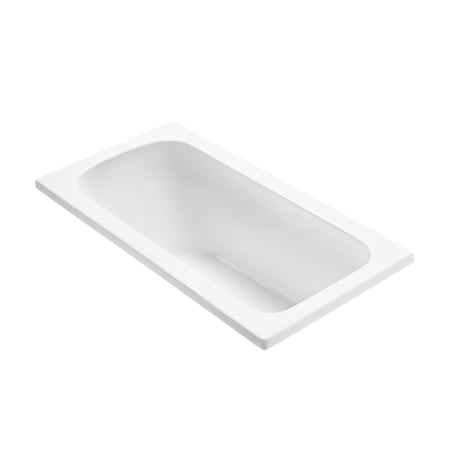 MTI Baths Sophia 1 60" Undermount Acrylic Stream Bath Tub with Reversible Drain and Overflow White