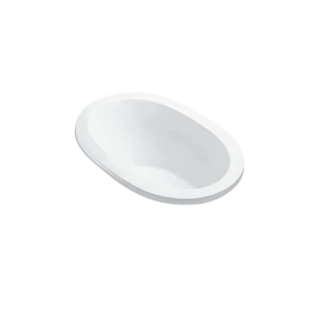 MTI Baths Adena 1 60" Undermount DoloMatte Stream Air Tub with Center Drain Matte White