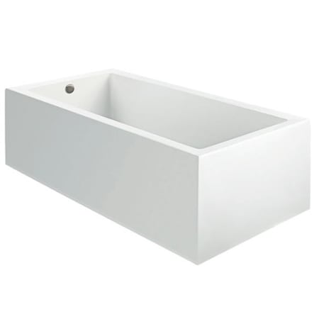 MTI Baths Andrea 12 60" Acrylic CXL Soaker Tub with 1 Sculpted Side White