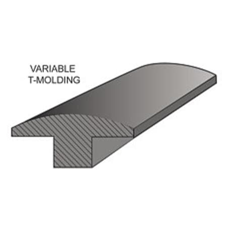Mullican 78" x 2" Engineered Hardwood Nail Down Hardwood Flooring T-Molding Ardennes