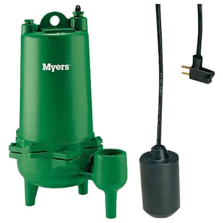 Myers MWH50-21P - 1/2 HP Cast Iron Sewage Pump (2") with Tether Float Switch (230V) N/A