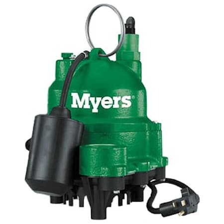 Myers 1/3 HP Cast Iron Sump Pump with Tether Float Switch (20' Cord) N/A