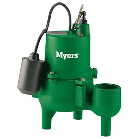 Myers 4/10HP Cast Iron Sewage Pump (2") with Tether Float Switch N/A