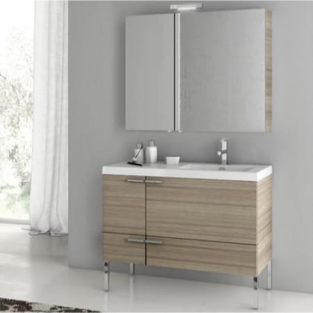Nameeks ACF 39-1/5" Floor Standing Vanity Set with Wood Cabinet, Ceramic Top with 1 Sink - less Mirror