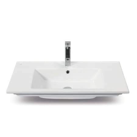 Nameeks CeraStyle 40" Ceramic Wall Mounted Bathroom Sink with One Faucet Hole - Includes Overflow White