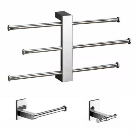 Nameeks Gedy Bathroom Accessories Set Polished Chrome