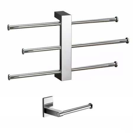 Nameeks Gedy Bathroom Accessories Set Polished Chrome