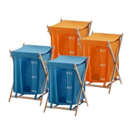 Nameeks Gedy Free Standing Laundry Basket Orange / Light Blue