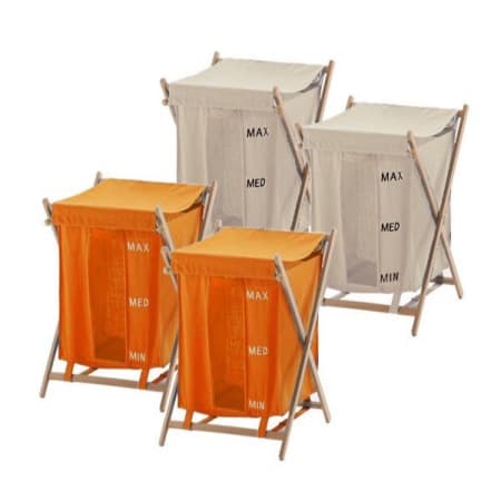Nameeks Gedy Free Standing Laundry Basket Orange / Beige