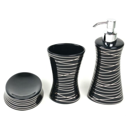 Nameeks Gedy Bathroom Accessories Set Transparent Anthracite / Polished Chrome