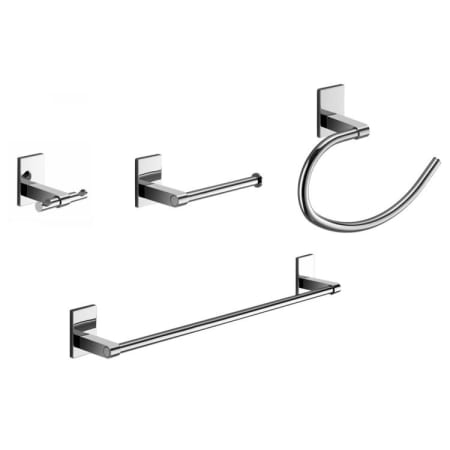 Nameeks Gedy Bathroom Accessories Set Polished Chrome