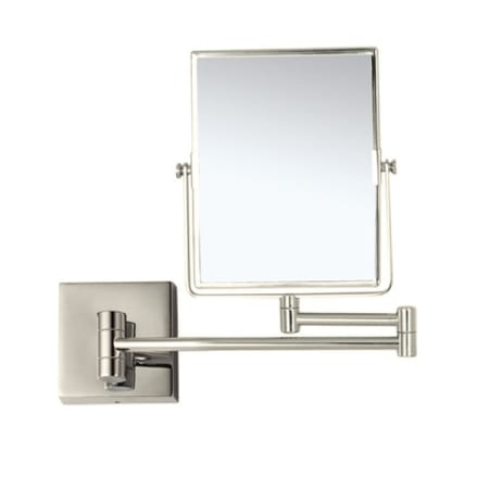 Nameeks Windisch 6-5/16" W x 8-1/2" H Modern Rectangular Framed Makeup Wall Mirror Satin Nickel