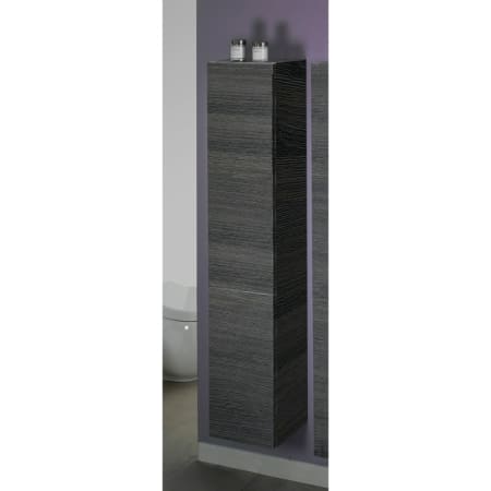 Nameeks New Space 47" Wide Wall Mounted Single Basin Vanity set with Wood Cabinet, and Frameless Mirror Grey Oak
