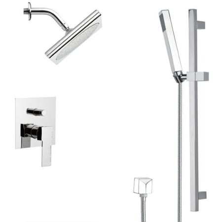 Nameeks Remer 2.5 GPM Multi Function Rain Shower with Handshower, Slide Bar and Rough In Chrome