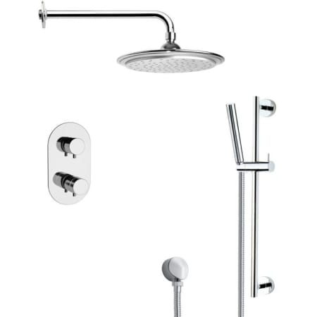 Nameeks Remer 2.5 GPM Single Function Rain Shower Head with Handshower, Slide Bar and Rough In Chrome