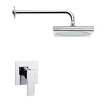 Nameeks Remer 2.5 GPM Square Single Function Rain Shower Head - Includes Rough In Valve Chrome
