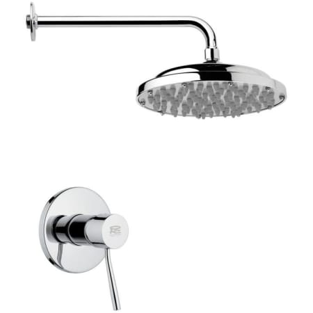 Nameeks Remer 2.8 GPM Single Function Rain Shower Head with Valve Trim Rough In Included Chrome