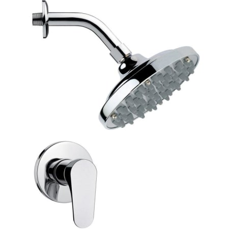 Nameeks Remer 2.8 GPM Single Function Rain Shower Head with Valve Trim Rough In Included Chrome