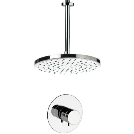 Nameeks Remer 2.5 GPM Single Function Rain Shower Head with Valve Trim Rough In Included Chrome