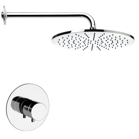 Nameeks Remer 2.5 GPM Single Function Rain Shower Head with Valve Trim Rough In Included Chrome