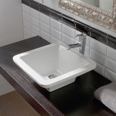 Nameeks Scarabeo 15-3/4" Ceramic Vessel Bathroom Sink White