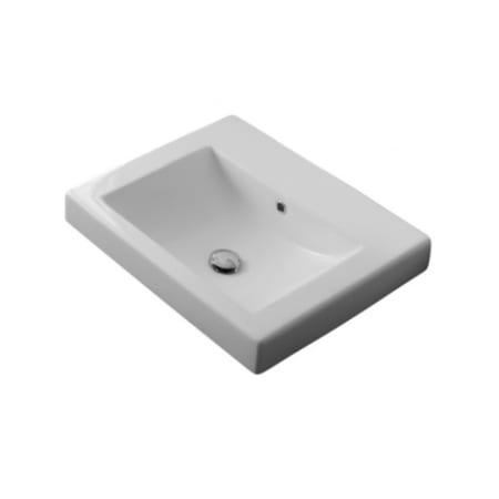 Nameeks Scarabeo 20-1/8" Ceramic Drop In Bathroom Sink - Includes Overflow White