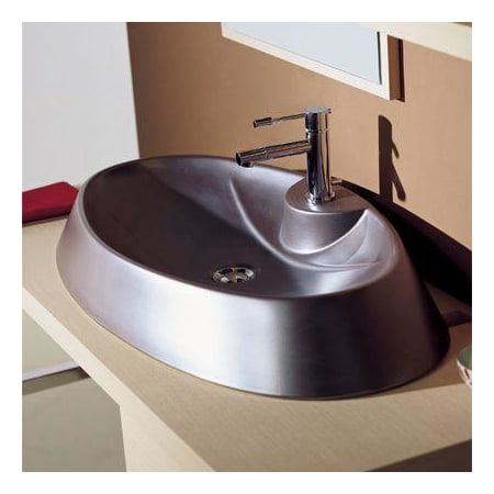 Nameeks Scarabeo 25-3/4" Ceramic Vessel Bathroom Sink with One Faucet Hole White