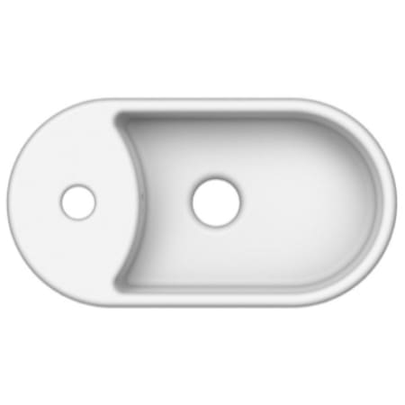 Nameeks Scarabeo 28" Oval Ceramic Vessel Bathroom Sink with One Faucet Hole - Includes Overflow White